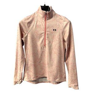 Under armor ladies size small work out long sleeve pink zip‎ up